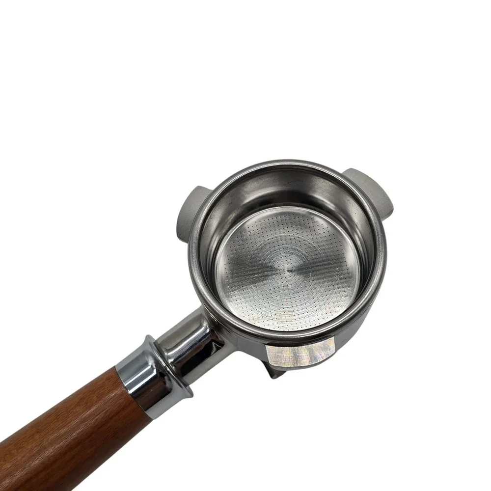 54mm Double Spout Portafilter Breville Espresso Red Rosewood 18g Filter Puck
